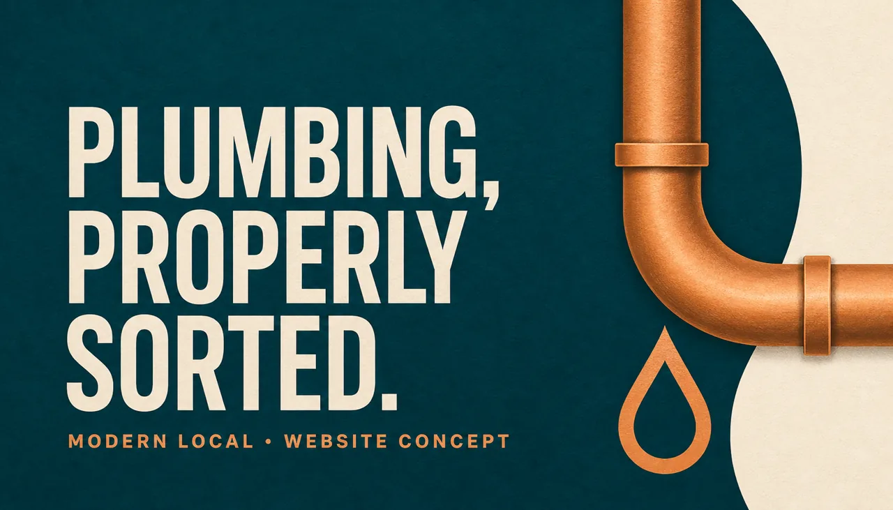 Modern Local Plumbing website concept
